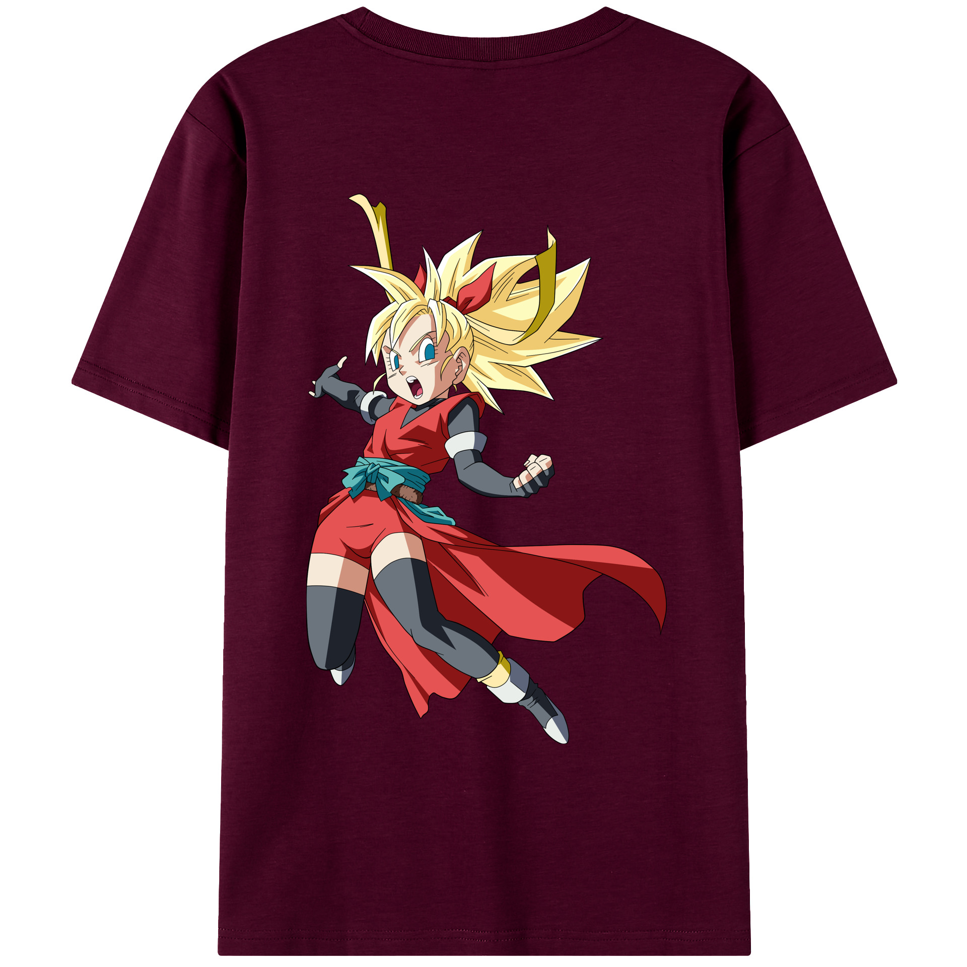 （画像用） ドラゴンボール カリフラ DRAGON BALL Caulifla レディース半袖Tシャツ(バックプリント)